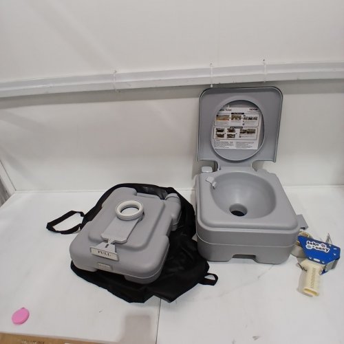 VEVOR PORTABLE TOILET FOR CAMPING, PORTA POTTY - 3.2 GAL WASTE TANK & 3.2 GAL FLUSH TANK - 330LBS MAX WEIGHT CAPACITY - GRAY (MODEL:‎AIRPUMP10L) image 4