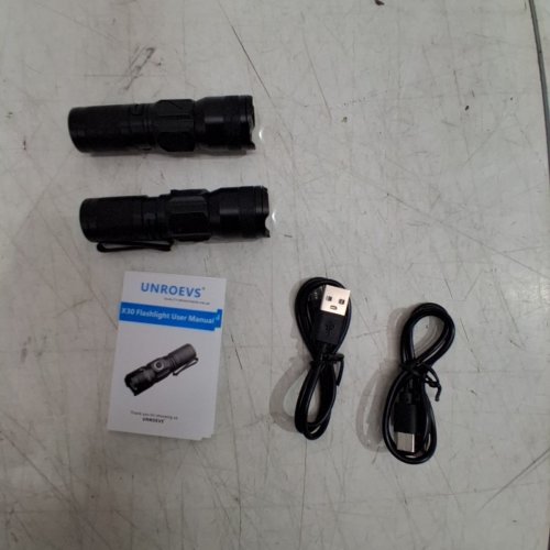 2PK UNROEVS RECHARGEABLE MAGNETIC MINI FLASHLIGHT - BLACK image 4