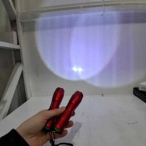 2PK VICTOPER ZOOMABLE LED TACTICAL FLASHLIGHTS - RED image 2
