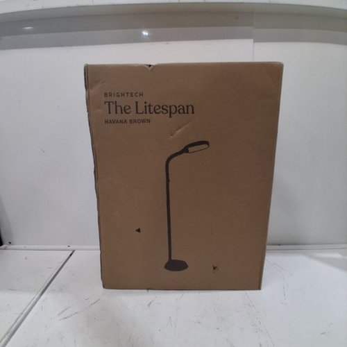 BRIGHTECH LITESPAN LED 2ND EDITION 12W READING & CRAFT FLOOR LAMP, ADJUSTABLE 42"-53"H - HAVANA BROWN image 4