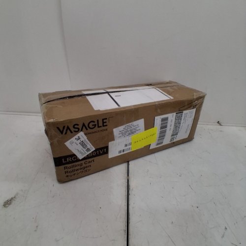 VASAGLE 4-TIER SLIM STORAGE CART ON WHEELS - RUSTIC BROWN AND BLACK (MODEL ‎ULRC032B01V1) image 3