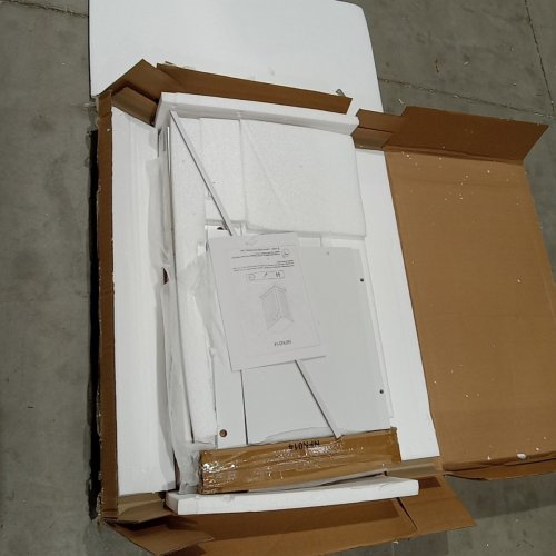 TOLEAD SINGLE TILT-OUT WOODEN TRASH CAN CABINET - 36" X 20" X 13", HOLDS 10 GAL BIN - WHITE - (MODEL: NFN014BU) image 2