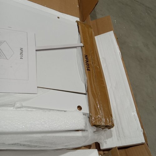 TOLEAD SINGLE TILT-OUT WOODEN TRASH CAN CABINET - 36" X 20" X 13", HOLDS 10 GAL BIN - WHITE - (MODEL: NFN014BU) image 3