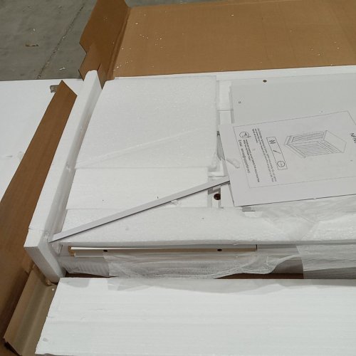 TOLEAD SINGLE TILT-OUT WOODEN TRASH CAN CABINET - 36" X 20" X 13", HOLDS 10 GAL BIN - WHITE - (MODEL: NFN014BU) image 4