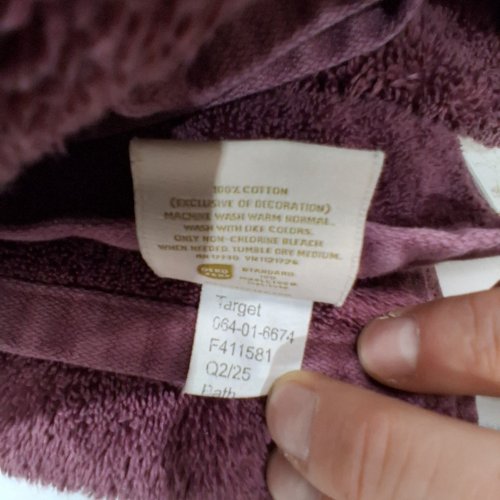 4PC THRESHOLD WASHCLOTH & BATH TOWEL SET - MAUVE image 2