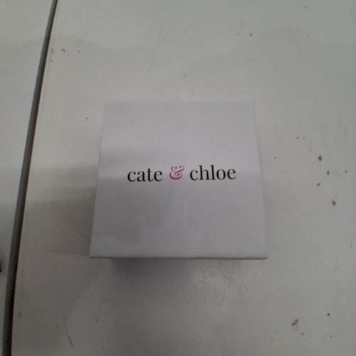 WOMENS CATE & CHLOE HALO PENDANT BLAKE NECKLACE - SILVER TONE (MODEL: CCGM10014NK) image 4