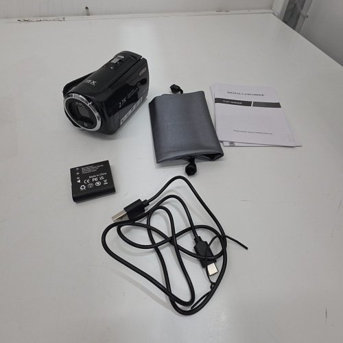 GCASIO QHD CAMCORDER DIGITAL ZOOM VIDEO CAMERA WITH SD CARD & 2 BATTERIES - 2.7K - 50MP - BLACK (MODEL: DV105) image 3