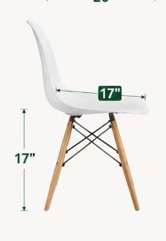 4PK HEAVENLY COLLECTION NATURAL WOOD CHAIR LEGS - 17" - NATURAL (130-DPP) image 2