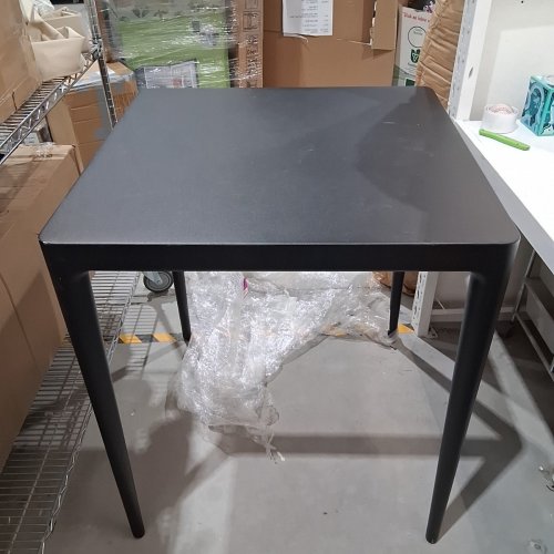 RH LAUREL ALUMINUM COUNTER TABLE - 32" X 32" X 37" - BLACK - (MODEL: 10106847) image 3