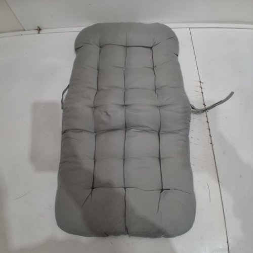 PADDED CHAIR CUSHIONS FOR CHILD'S CHAIR WITH STRAPS FOR BACKREST - 14" X 24" - GRAY image 2