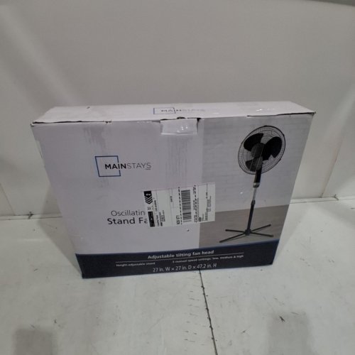 MAINSTAYS 3-SPEED OSCILLATING STANDING FAN - 16" - BLACK (MODEL: SF3-40E) image 4