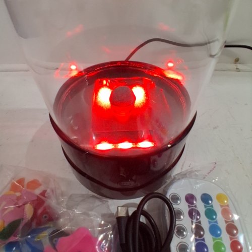 SENCU SENSORY BUBBLE FISH LAMP WITH REMOTE CONTROL - 11.35" H - BLACK image 2