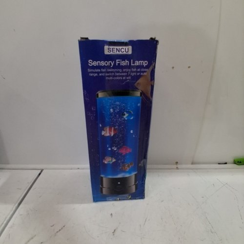 SENCU SENSORY BUBBLE FISH LAMP WITH REMOTE CONTROL - 11.35" H - BLACK image 4