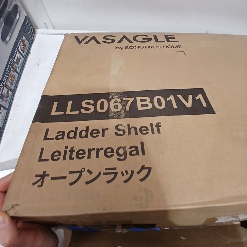 VASAGLE LADDER SHELF - BROWN / BLACK (MODEL: LLS067B01V1) image 2