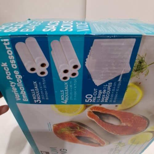50PK KIRKLAND SIGNATURE VACUUM SEALING BAGS - ASSORTED SIZES - CLEAR - (MODEL: 8122017) image 4