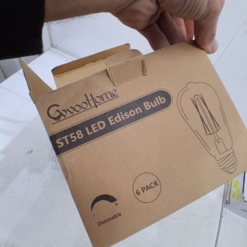 6PK GVVOOHOME LED E26 EDISON BULB - 60W EQUIVALENT, 4000K, 600LM - COOL WHITE image 3