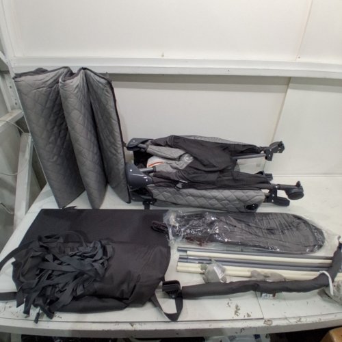BABYOMI 4 IN 1 BABY BASSINET PACK AND PLAY BEDSIDE CRIB SLEEPER - 47.6" X 25.6" X 29.5" - BLACK/GREY (MODEL: UP670S) image 2