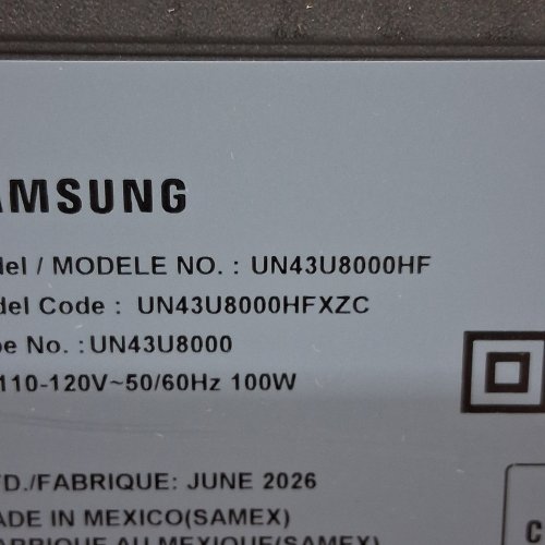 SAMSUNG CRYSTAL UHD U8000H 4K VISION SMART TV TELEVISION - 43" - BLACK (MODEL: UN43U8000HFXZC) image 15