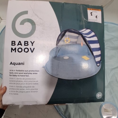BABY MOOV AQUANI FOLDABLE BABY BEACH TENT - BLUE MARINE (MODEL: AO3522O_US) image 2