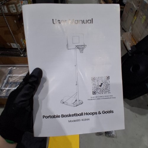 MAXKARE BASKETBALLL HOOP HEIGHT ADJUSTABLE PORTABLE BASKETBALL GOAL SYSTEM - 7.5 TO 10 FT - BLACK/WHITE (MODEL:BS-KLB44) image 5