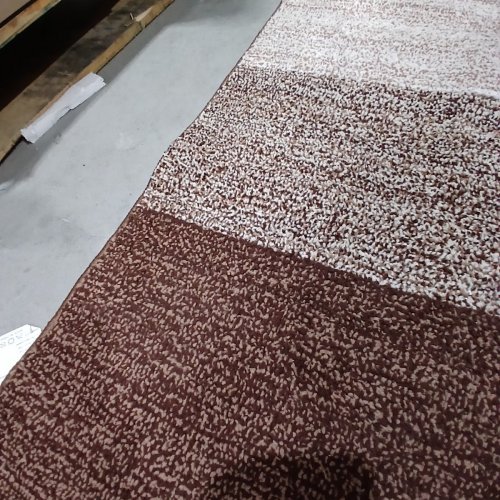 STRIPED INDOOR NON-SLIP WASHABLE FRONT DOOR MAT - 3FT X 5FT - BROWN AND CREAM image 3