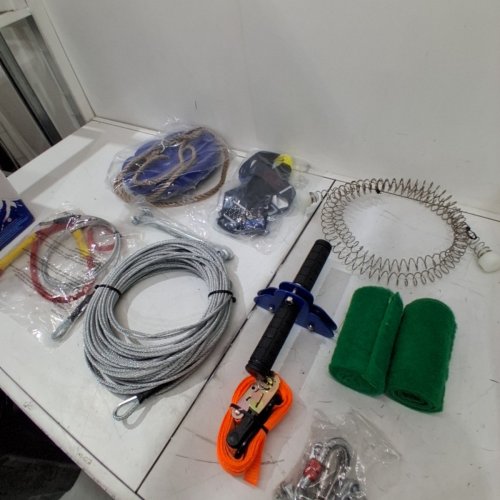 CTSC ZIPLINE KIT WITH STAINLESS STEEL SPRING BRAKE AND SEAT FOR BACKYARD/OUTDOORS - 150FT - 250LB MAX- BLUE image 3