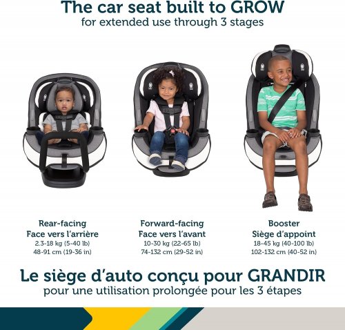 SAFETY 1ST GROW & GO ALL-IN-ONE CONVERTIBLE CAR SEAT - GAINSBORO/GREY/WHITE (MODEL: 22618C-SSR) image 2