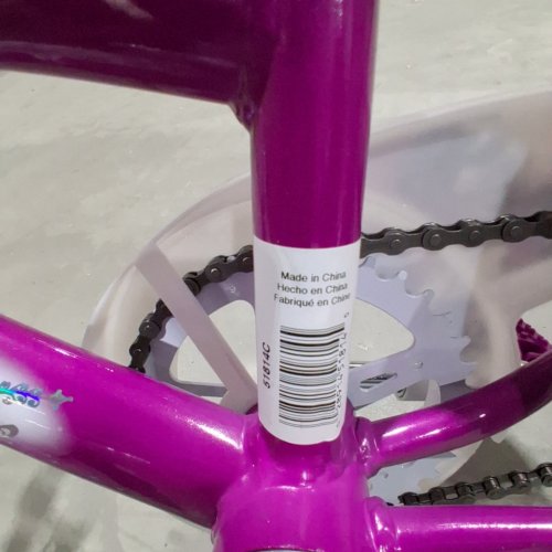 KIDS HUFFY BICYCLE WITH TRAINING WHEELS - 16" WHEELS - PURPLE / PINK (MODEL:51814C) image 2
