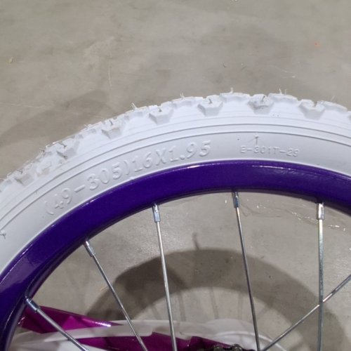 KIDS HUFFY BICYCLE WITH TRAINING WHEELS - 16" WHEELS - PURPLE / PINK (MODEL:51814C) image 5