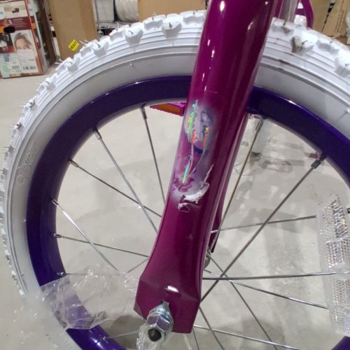 KIDS HUFFY BICYCLE WITH TRAINING WHEELS - 16" WHEELS - PURPLE / PINK (MODEL:51814C) image 6