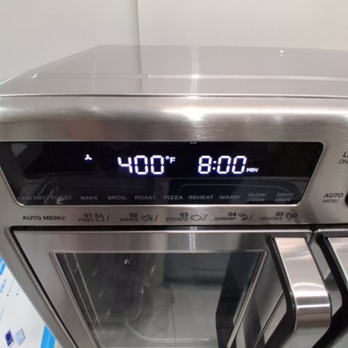 MIDEA FRENCH DOOR 10-IN-1 AIR FRYER TOASTER OVEN - 1750W - 26.4QT CAPACITY - STAINLESS STEEL (MODEL: MET26C3AST) image 2