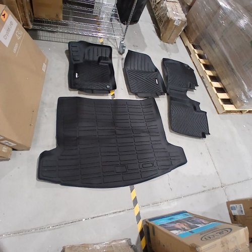 8PC XEEQQMO ALL WEATHER TPE RUBBER FLOOR MATS FOR LINCOLN NAUTILUS * NO HYBRID * 2024-2027 - BLACK image 2