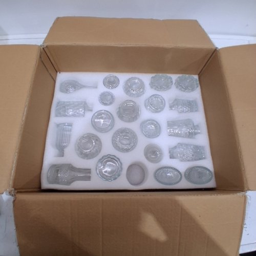 39PC ROLLSCERAY MINI VINTAGE VASES FOR TABLE DECOR - CLEAR (MODEL: BUD-40) image 3