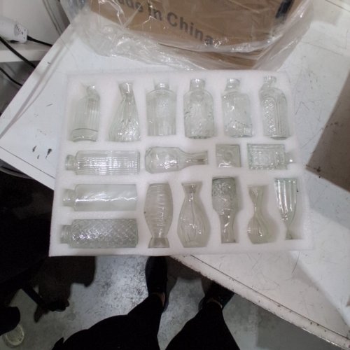 39PC ROLLSCERAY MINI VINTAGE VASES FOR TABLE DECOR - CLEAR (MODEL: BUD-40) image 4