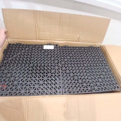 50PK VEVOR MODULAR INTERLOCKING DRAINAGE MATS - 12" - BLACK image 2