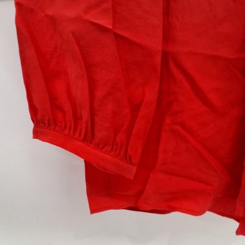 WOMEN'S BARILOCHE LACE-TRIM BUTTON-UP BLOUSE - SMALL / MEDIUM - 38 - RED (STYLE : CASPE) image 4