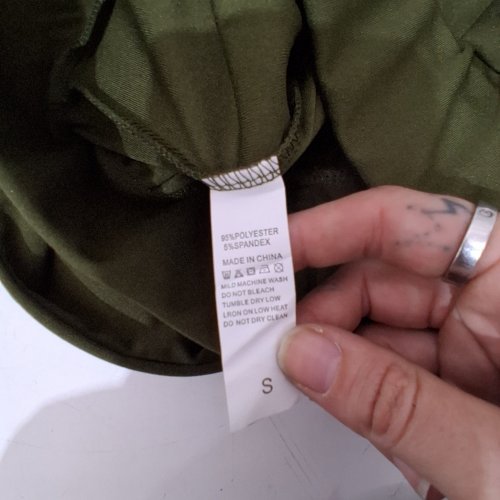 WOMEN'S FLARE LOUNGE PANTS WITH POCKETS - SMALL - OLIVE GREEN image 2