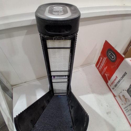 HONEYWELL TRUE HEPA AIR PURIFIER FOR MEDIUM/LARGE ROOM, ALLERGEN REMOVER WITH HEPA FILTER & ACTIVATED CARBON PRE-FILTER, 25.6" - BLACK (MODEL: HPA160C) image 4