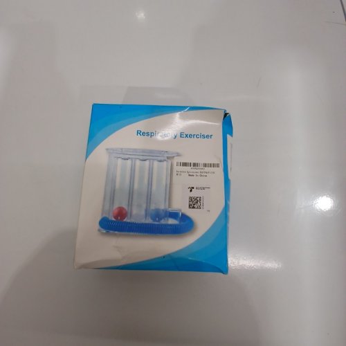 RESPIRATORY PULMONARY BREATHING EXERCISER TRAINING SYSTEM - CLEAR/BLUE image 2