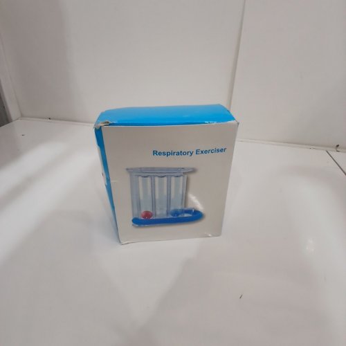 RESPIRATORY PULMONARY BREATHING EXERCISER TRAINING SYSTEM - CLEAR/BLUE image 3