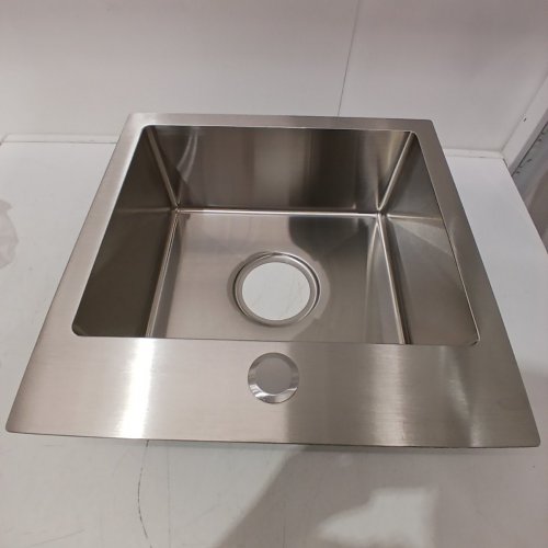 DROP IN TOP MOUNT SINGLE BOWL KITCHEN SINK - 15" X 15" - STAINLESS STEEL (MODEL: 151506U) image 3