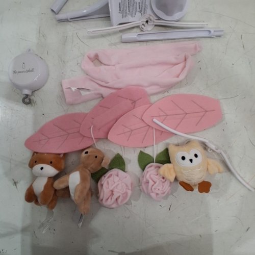 BABIES THE PEANUTSHELL WOODLAND MUSICAL CRIB MOBILE - PINK/ANIMALS image 3
