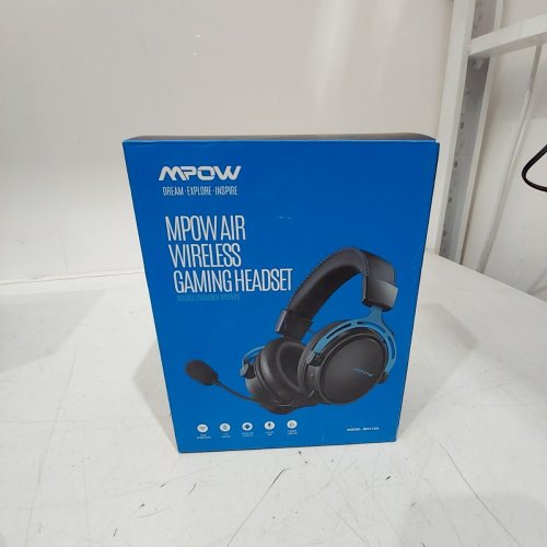 MPOW AIR WIRELESS GAMING HEADSET WITH NOISE CANCELLING MIC - 17HR PLAYTIME - BLACK/BLUE (MODEL: BH415A) image 3