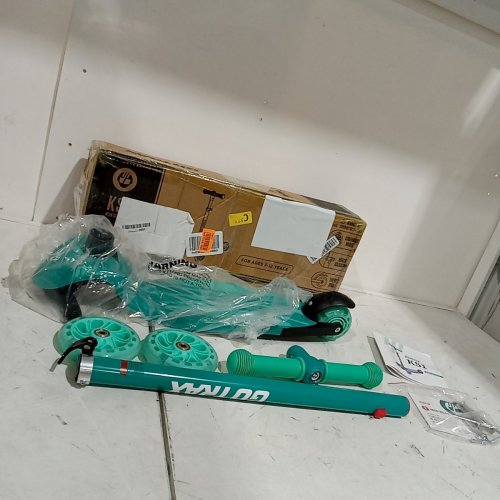 GOTRAX KS1 3 WHEEL KIDS KICK SCOOTER WITH LED LIGHT UP WHEELS, ADJUSTABLE HANDLEBAR AND RUBBER HANDLE - 30" - 34" X 23" - GREEN (MODEL:KS1) image 2