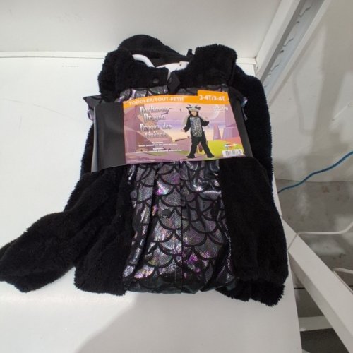 KID'S PALAMON DARKNESS DRAGON COSTUME - 3-4T - BLACK/SILVER image 2