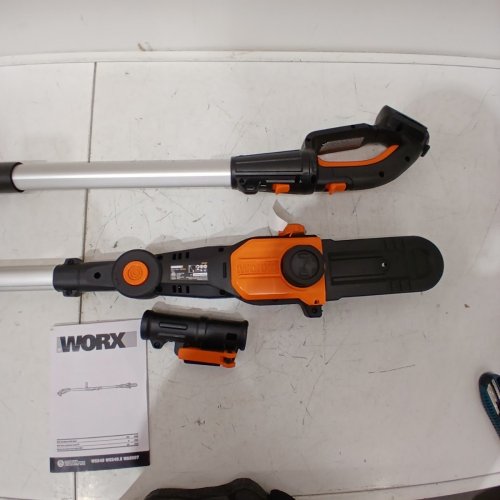 WORX 20V POWER SHARE EXTENDABLE POLE SAW WITH AUTO TENSION - 13FT MAX LENGTH - 8" BLADE - BLACK/ORANGE *TOOL ONLY* (MODEL: WG349.9) image 3