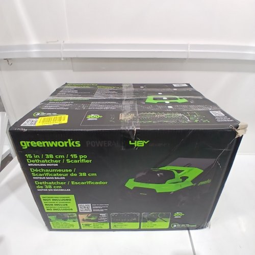 GREENWORKS BRUSHLESS DETHATCHER / SCARIFIER - 15" - 48V - GREEN/BLACK (MODEL: DHM401) image 8