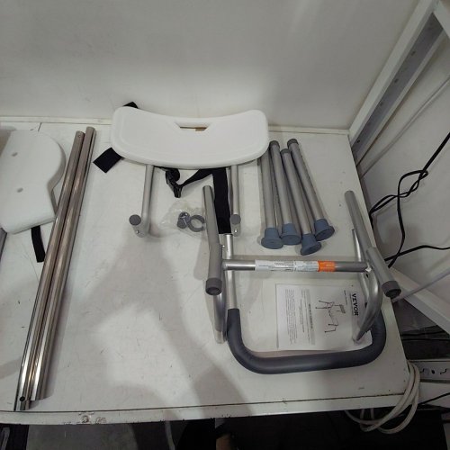 SLIDING TUB TRANSFER SHOWER BENCH SEAT - 40" X 22" X 41" - WHITE/GREY (MODEL: FBL650330) image 3