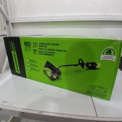 GREENWORKS PRO CORDLESS SNOW SHOVEL - 80V - 12" - GREEN *TOOL ONLY* (MODEL: 2601202) image 4
