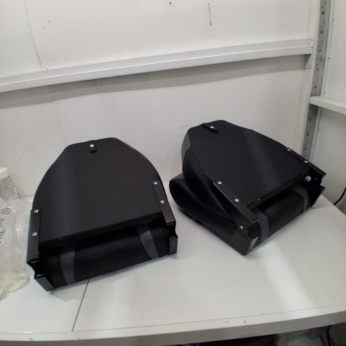 2PK GARVEE ERGONOMIC WATER & UV RESISTANT FOLDING BOAT SEATS - BLACK / GREY image 3